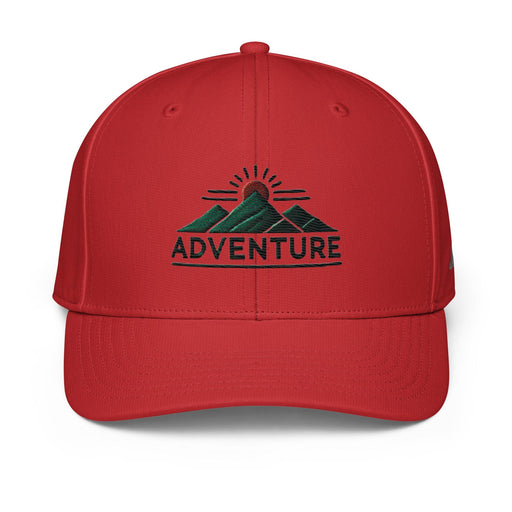 Triniskies  Power Red Adidas Adventure Embroidered Mountain Landscape Hat – Hiking & Camping Ready