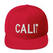 Triniskies Red Cali Embroidered California Trucker Cap. Classic Fit Flat Brim