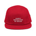 Triniskies  Red Easily Distracted by Rocks Embroidered Five-Panel Camper Cap