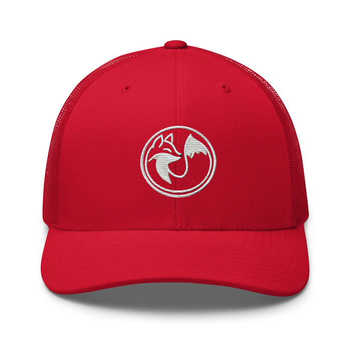 Triniskies  Red Wild Fox Embroidered Trucker Cap – Trendy and Nature-Friendly