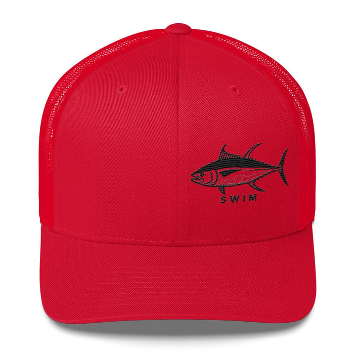 Triniskies Red Yellowfin Tuna EmbroideredTrucker Cap