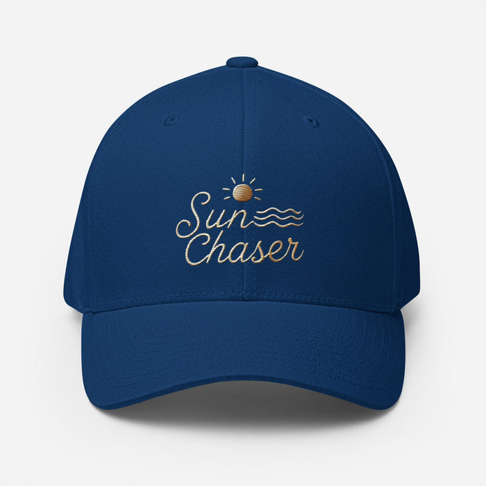 Triniskies Royal Blue / S/M Sunchaser Embroidered Structured Twill Cap. Stretch Fit Athletic Hat