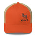 Triniskies Rustic Orange/ Khaki Embroidered "Kicken It" Trucker Cap Humor Funny Casual Wildlife Hat