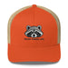 Triniskies Rustic Orange/ Khaki Embroidered Trash Panda Wildlife Humor Trucker Hat – Funny & Stylish