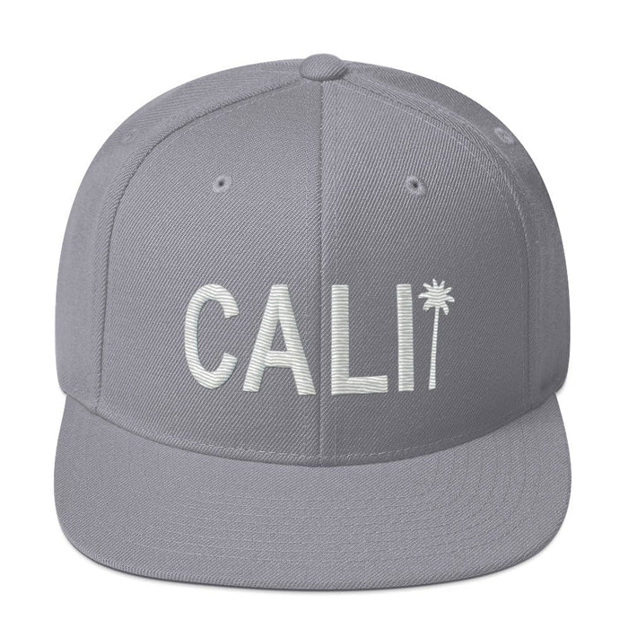 Triniskies Silver Cali Embroidered California Trucker Cap. Classic Fit Flat Brim