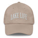 Triniskies Stone Embroidered "Lake Life" Dad Hat – Low Profile, Adjustable Strap Mens Gift Womens Gift