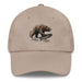 Triniskies Stone Great Outdoors Embroidered Bear and Salmon Dad hat Great Adventures Outdoor Life Camping Fishing Hat