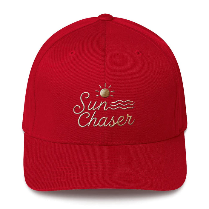 Triniskies Sunchaser Embroidered Structured Twill Cap. Stretch Fit Athletic Hat