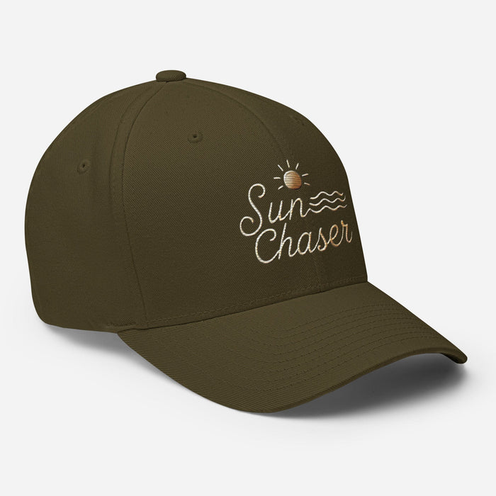 Triniskies Sunchaser Embroidered Structured Twill Cap. Stretch Fit Athletic Hat