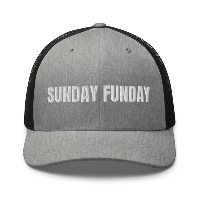 Triniskies Sunday Funday Embroidered Trucker Cap Classic Six-Panel Mesh Back Hat Party Football Sports Hat