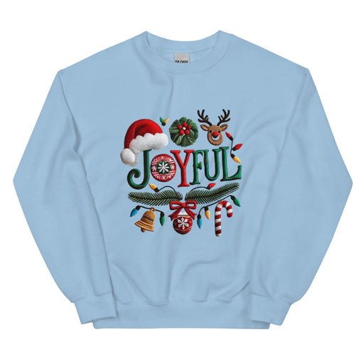 Triniskies  sweaters Light Blue / S / unisex Merry Christmas Joyful Graphic Sweatshirt – Spread Holiday Cheer in Style!