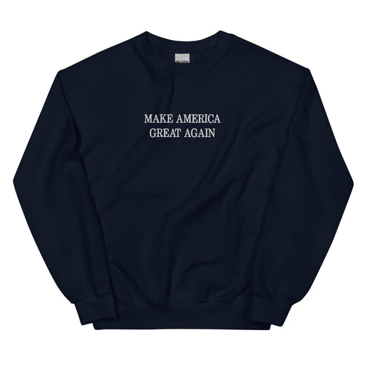 Triniskies  sweaters Navy / S Embroidered Make America Great Again Vote Political Pride Unisex Sweatshirt