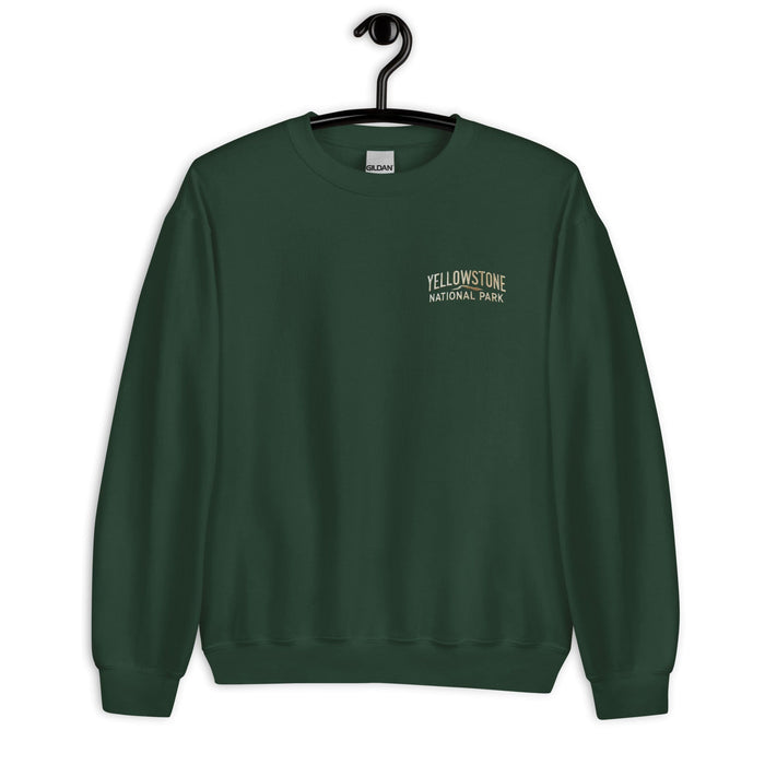 Triniskies  Sweatshirt Embroidered Yellowstone National Park Unisex Sweatshirt | Camping & Hiking Sweater