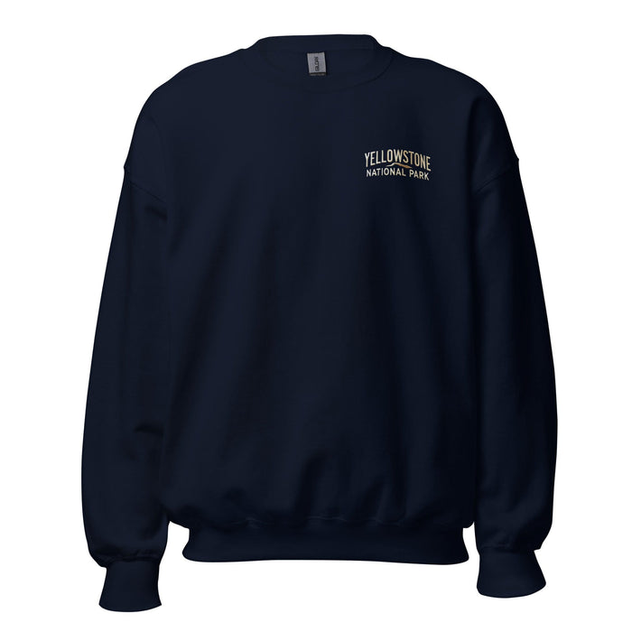 Triniskies  Sweatshirt Navy / S Embroidered Yellowstone National Park Unisex Sweatshirt | Camping & Hiking Sweater