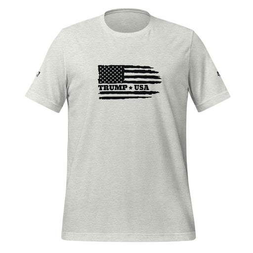 Triniskies  T-Shirt Ash / S Trump USA-Themed Patriotic Black Flag T-Shirt Bold American Pride Tee