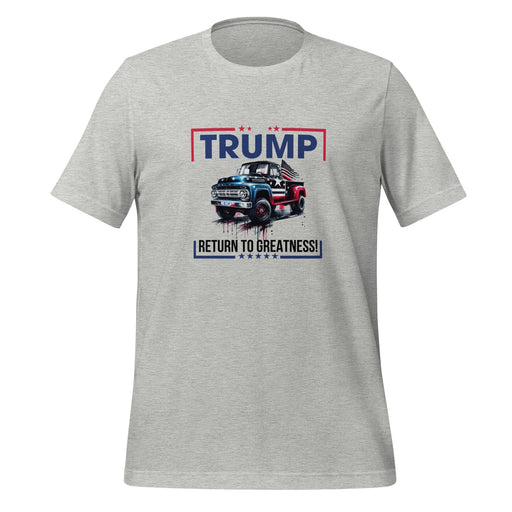 Triniskies  T-Shirt Athletic Heather / XS USA Patriotic T-Shirt  Classic American-Made Old School Pickup Truck Design