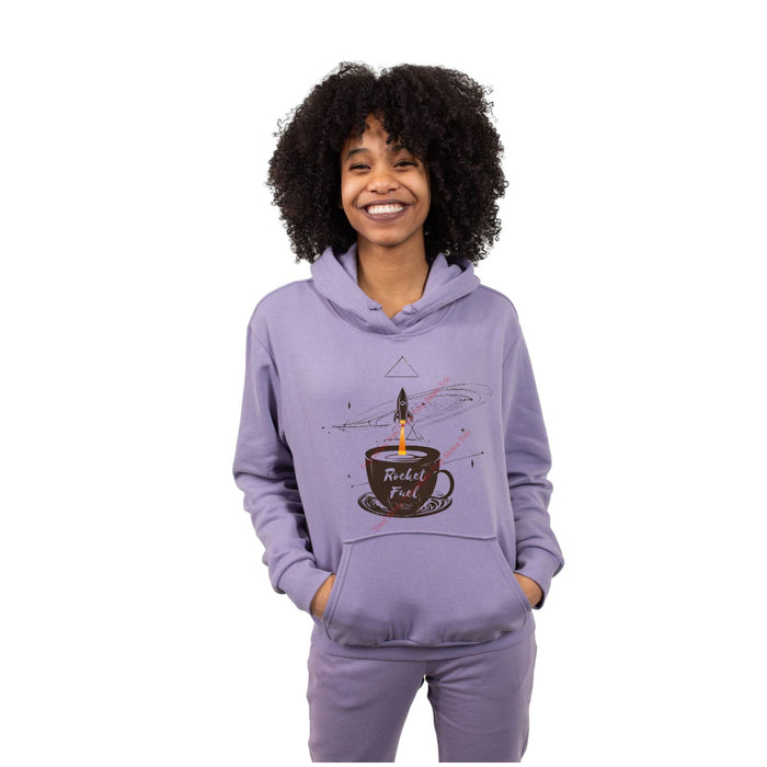 Triniskies TriniSkies Unisex Coffee Rocket Fuel Graphic Hooded Drawstring Sweatshirt