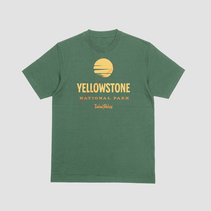 TriniSkies Unisex Yellowstone Short Sleeve Casual Green Tshirt