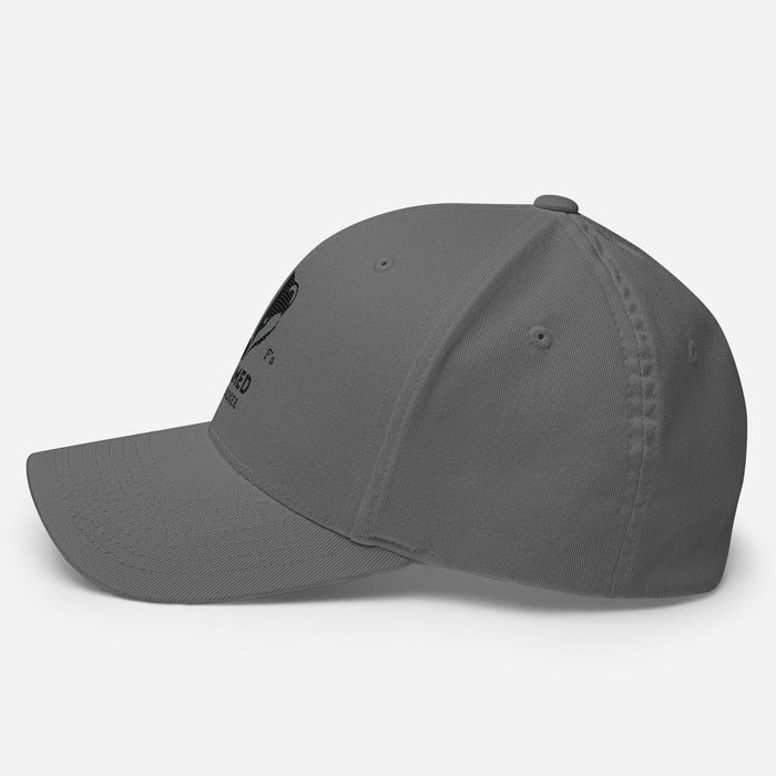 Triniskies Untamed Badger Embroidered Structured Twill Cap. Stretch Fit Athletic Hat