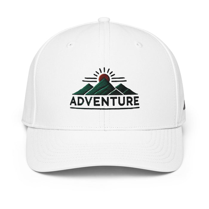 Triniskies  White Adidas Adventure Embroidered Mountain Landscape Hat – Hiking & Camping Ready