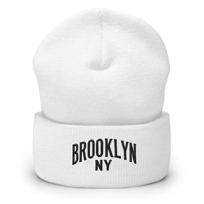 Triniskies  White Brooklyn New York Cuffed Beanie – Urban Street Style Essential