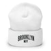 Triniskies  White Brooklyn New York Cuffed Beanie – Urban Street Style Essential