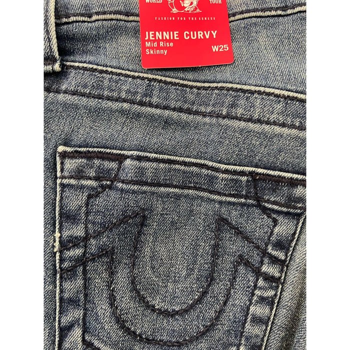 True Religion 25 / Blue True Religion Jennie Curvy Ankle Stretch denim Jean size 25 * wom156