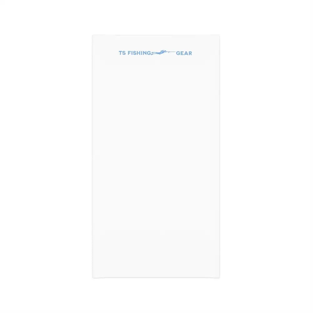 Trini Skies sport fishing unisex lightweight neck gaiter with white rectangular blank notepad