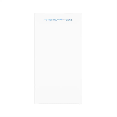 Trini Skies sport fishing unisex lightweight neck gaiter with white rectangular blank notepad