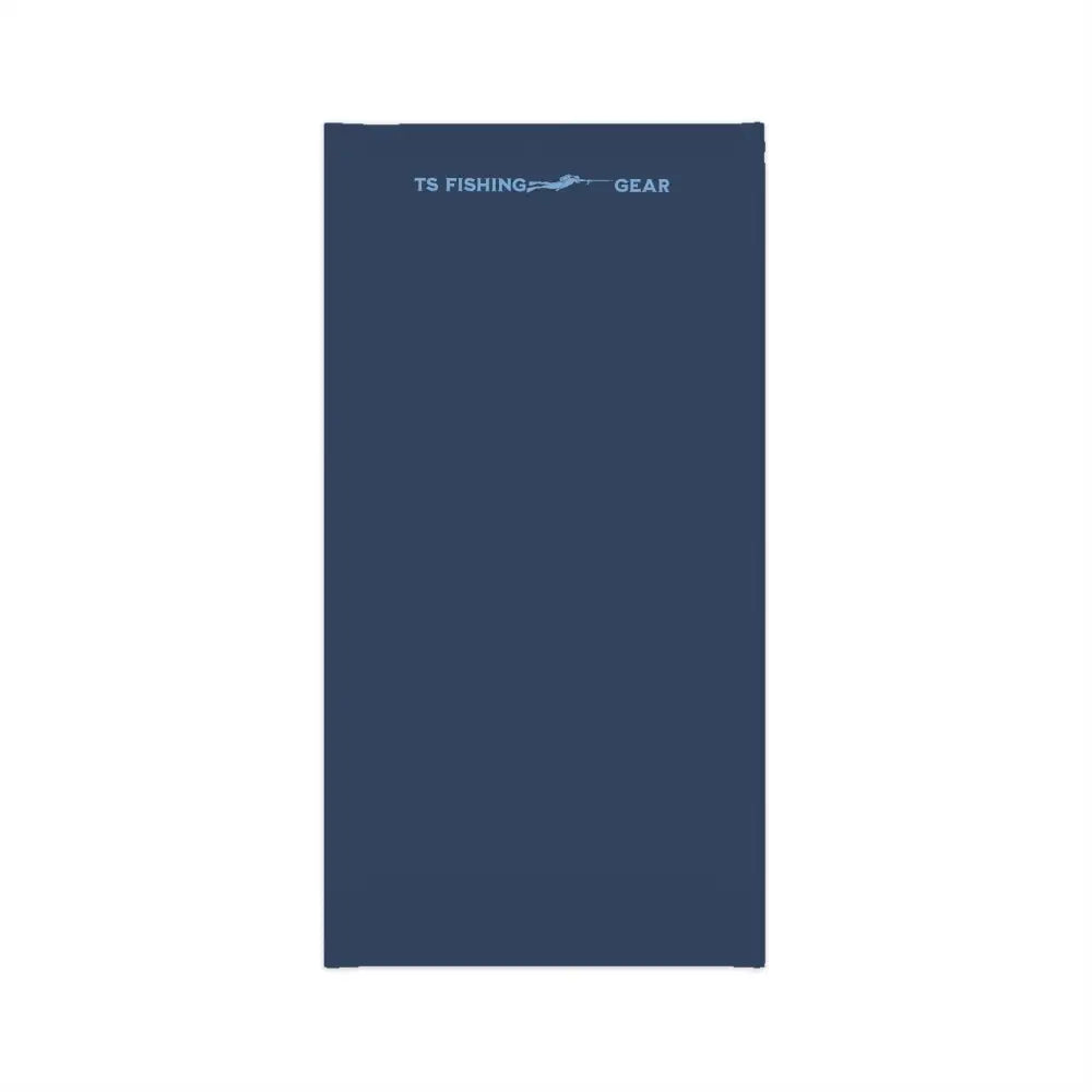 Trini Skies dark blue lightweight neck gaiter with TS FISHING GEAR text