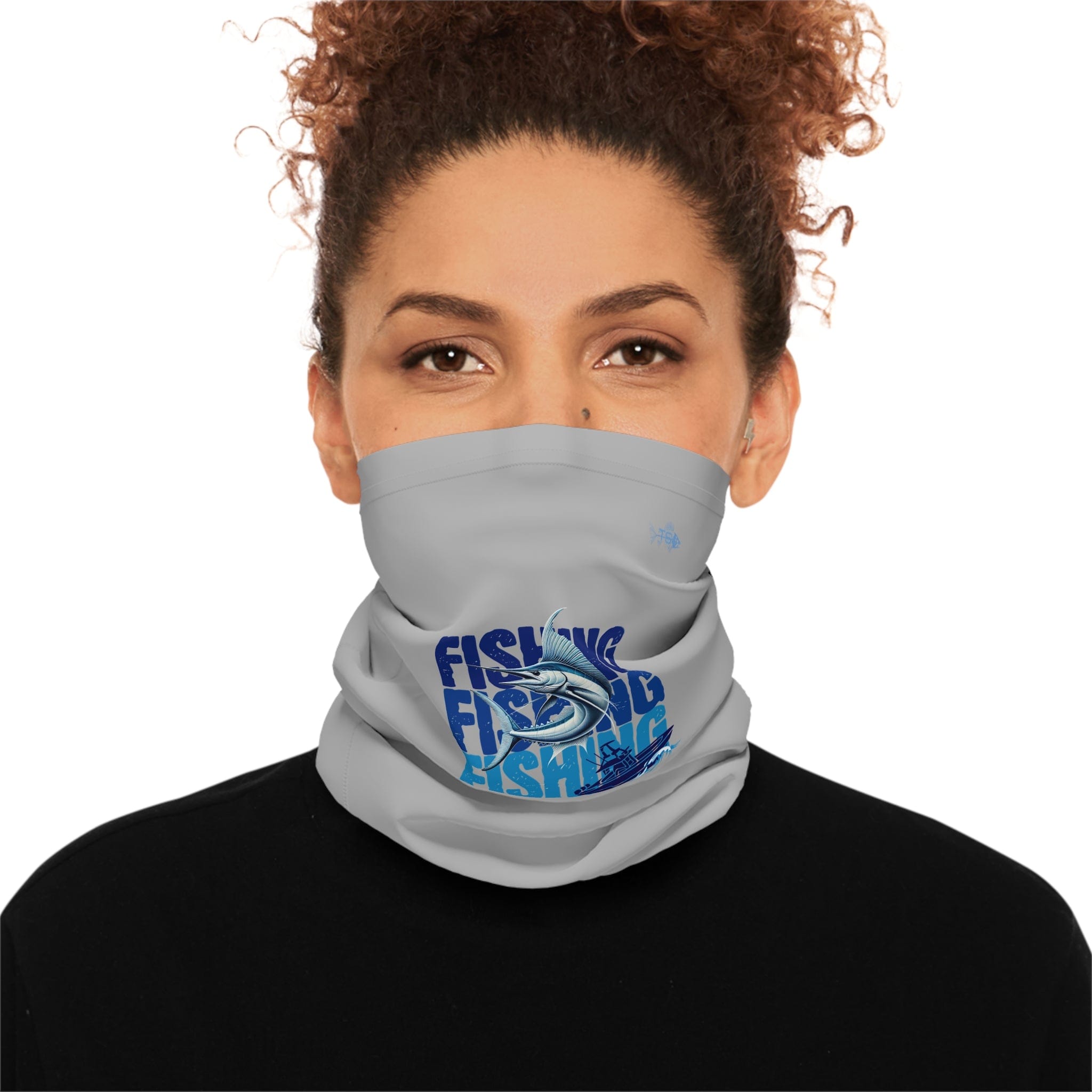 TS Sport Fishing Unisex Lightweight Neck Gaiter, 100% Polyester, Moisture - Wicking Outdoor Accessory (GREY) - Triniskies
