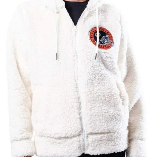 Ultra Game Medium / White "Ultra Game Chicago Bears Women' Sherpa Full Zip Hoodie Jacket, Outerwear"