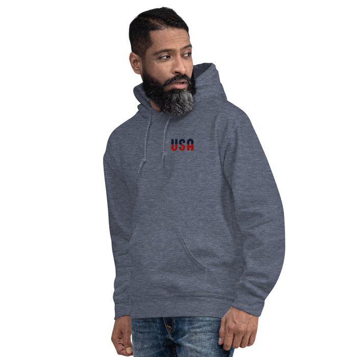 Show Your Patriotic Side USA Unisex Hoodie – Cozy, Soft, and Stylish for Cooler Evenings Great Gift