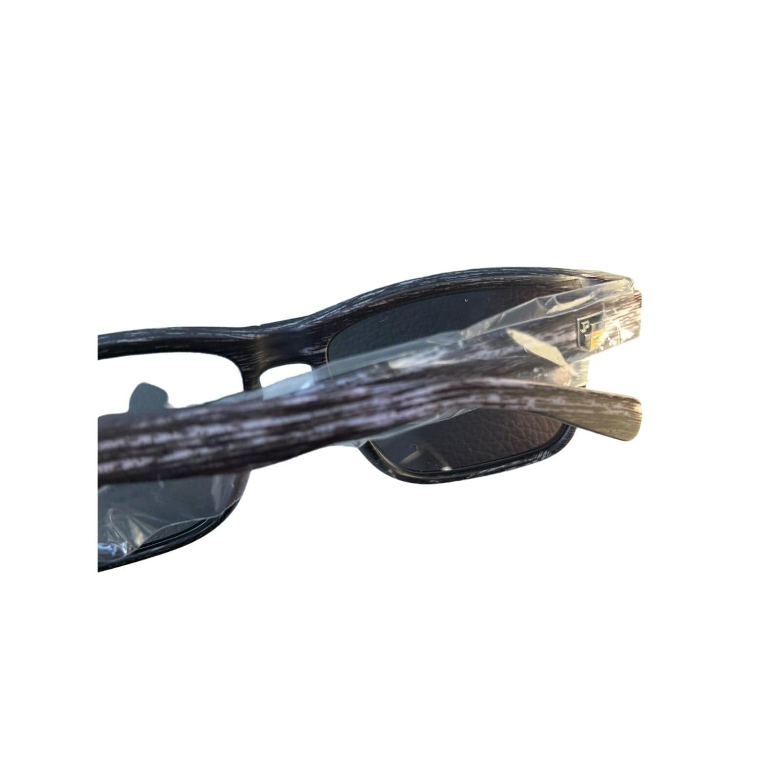 U.S. POLO ASSN. Men's PA1019 UV400 Protective Wood Grain Rectangular Sunglasses - Triniskies