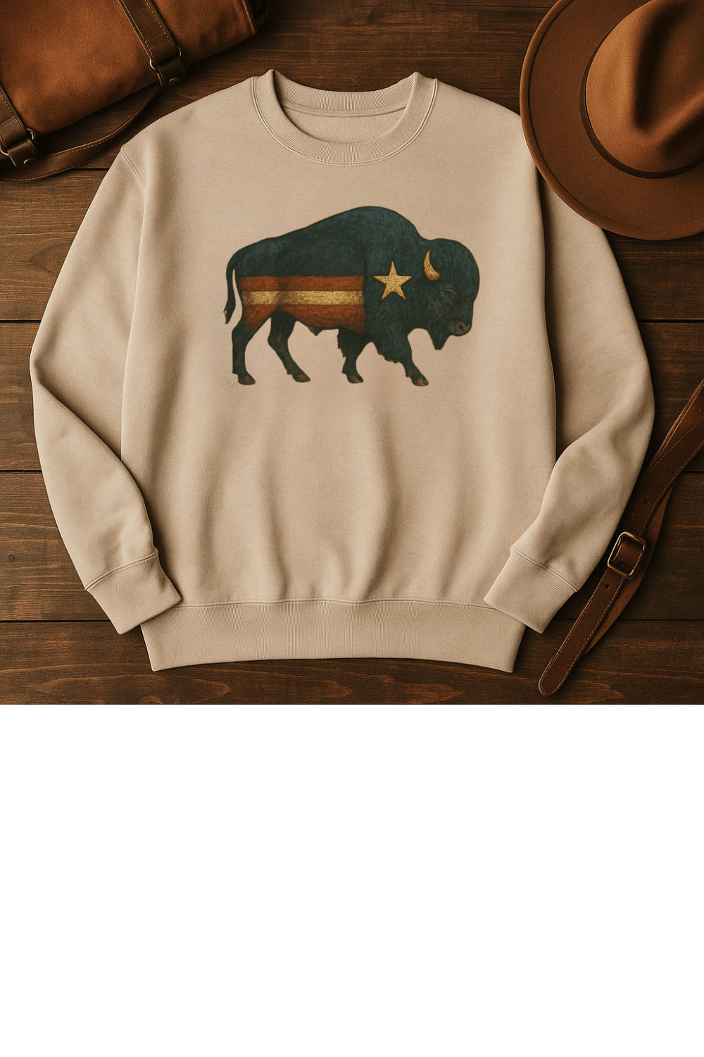 USA Graphic Patch Eagle Crewneck Sweatshirt Vintage American Heritage Pullover by Trini Skies Supply Co. - Triniskies