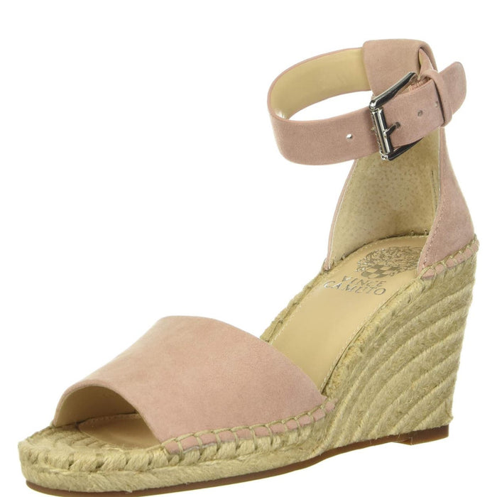 Vince Camuto 10M / Tan/Nude "Vince Camuto Women's Leera Espadrille Wedge Sandal - Size 10, Stylish Leather, Summer Fashion"