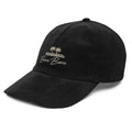 Black Embroidered Bora Bora Vintage Corduroy Cap – Classic Island Style & Comfort Vacation Destination Travel Essentials