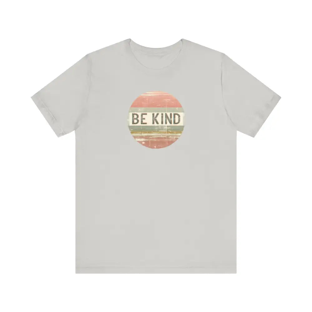 Vintage Inspired Trini Skies Be Kind Graphic Tee in Light Gray