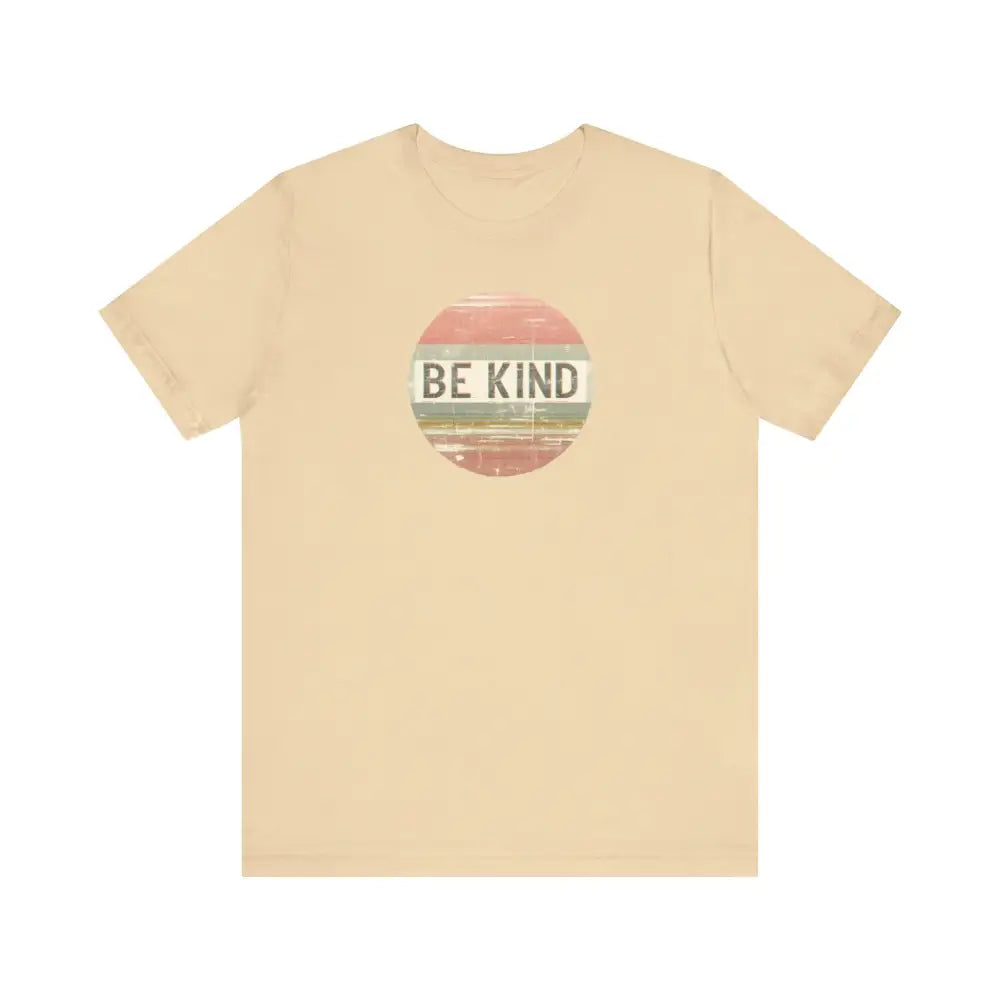 Vintage Inspired Trini Skies Be Kind Graphic Tee in Pale Peach