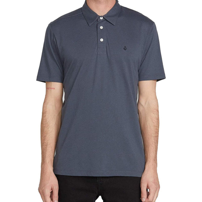 Volcom Blue / Small Volcom Men's Banger Short Sleeve Blue Polo Shirt - Size S Classic Style * M1212