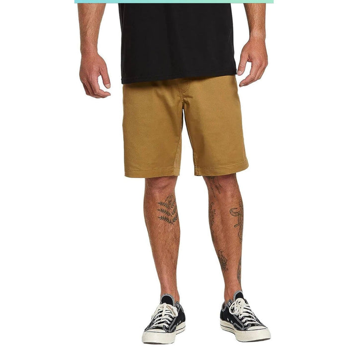 Volcom x Ron Jon XXL / Tan Volcom Men's Elastic Waist 19" Chino Short SZ XXL * men929