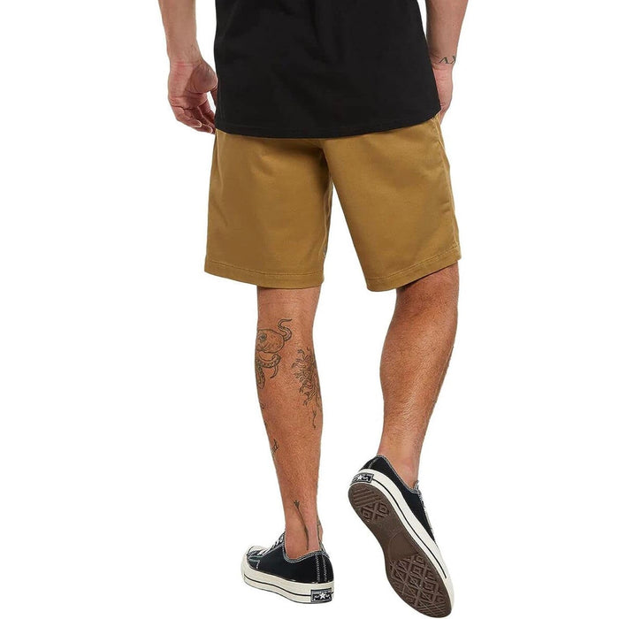 Volcom x Ron Jon XXL / Tan Volcom Men's Elastic Waist 19" Chino Short SZ XXL * men929