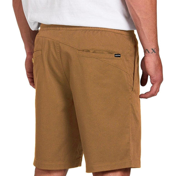 Volcom x Ron Jon XXL / Tan Volcom Men's Elastic Waist 19" Chino Short SZ XXL * men929