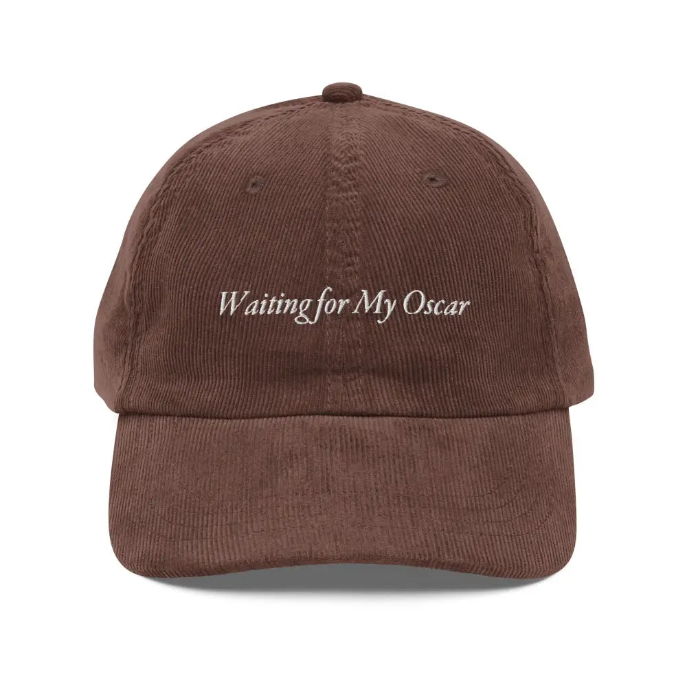 Embroidered vintage corduroy cap with Make America Great Oscar style