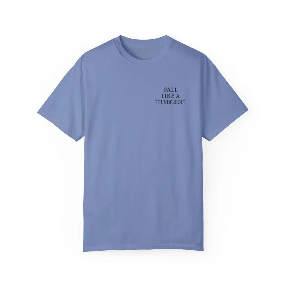 Periwinkle inspirational t-shirt with war koi fish design