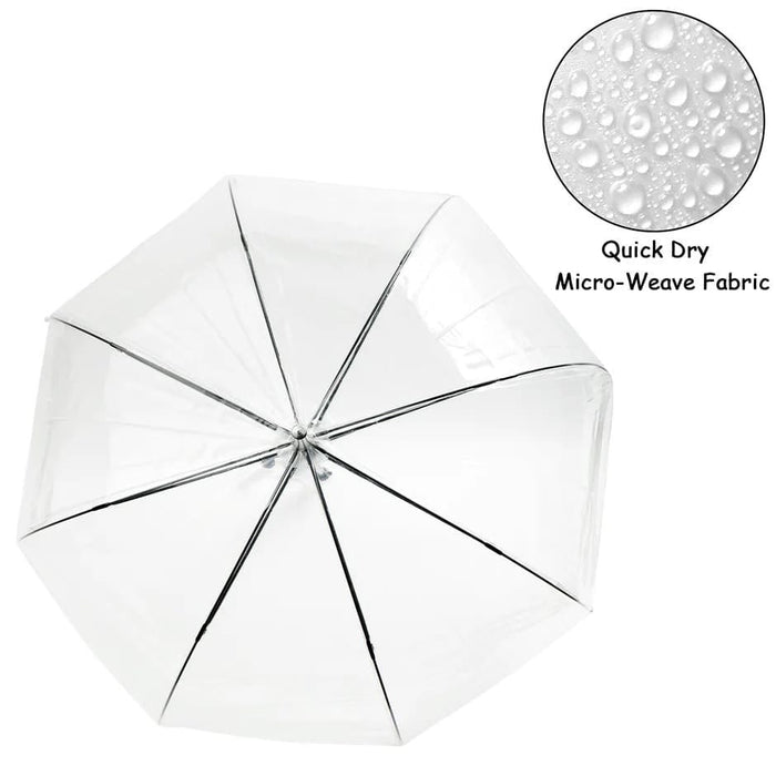 Wasing one size / white WASING 10 Pack 46 Inch Clear Umbrella  Crystal Handle Design Windproof MSRP $210