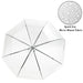 Wasing one size / white WASING 10 Pack 46 Inch Clear Umbrella  Crystal Handle Design Windproof MSRP $210