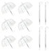 Wasing one size / white WASING 10 Pack 46 Inch Clear Umbrella  Crystal Handle Design Windproof MSRP $210