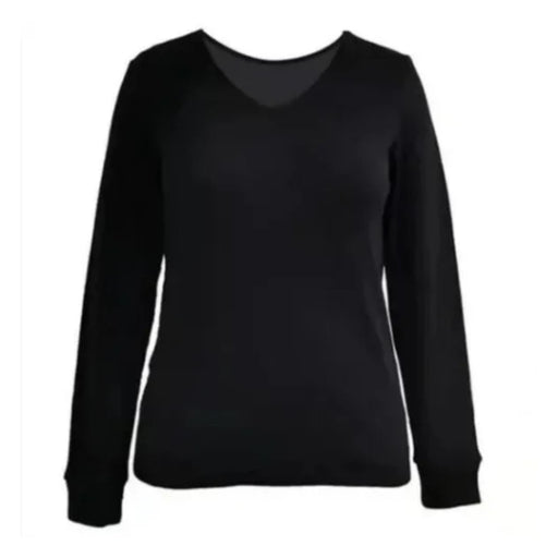 West Loop Large / Black West Loop Women's Long Sleeve V-Neck Shirt - Black - Size L wts216