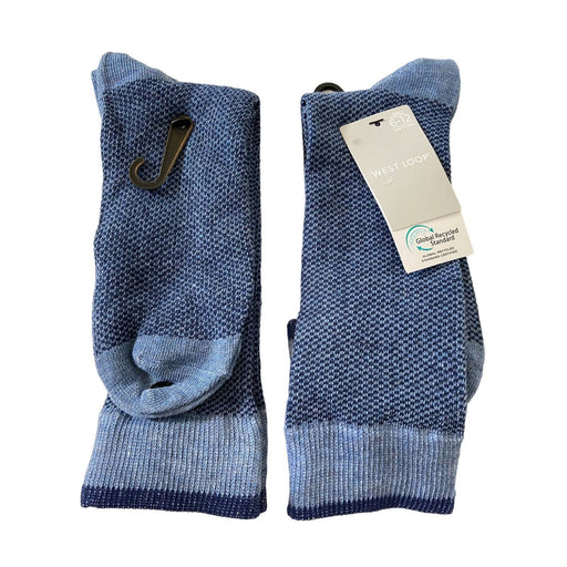 west loop West Loop 2 pair men’s socks blue shoe size 6-12